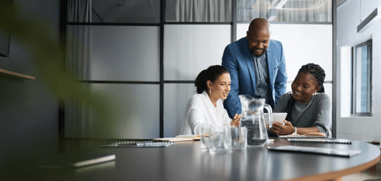 A manager and HR colleague discussing how to support an employee